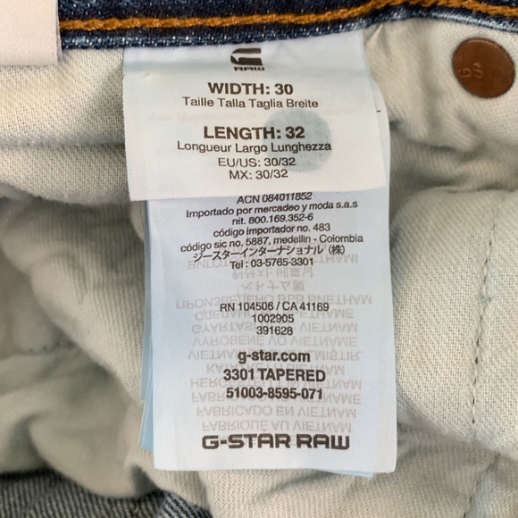 G-Star Raw 3301 Straight Tapered Jeans - Picture 12 of 13
